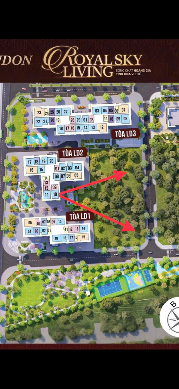 Căn hộ 2n2vs tòa LD2 Vinhomes Ocean Park