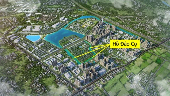 Bản đồ vị trí và kết nối giao thông của Hồ Đảo Cọ tại Vinhomes Ocean Park