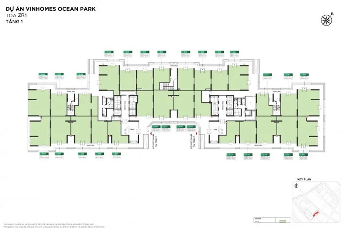 Bản vẽ mặt bằng tổng thể phân lô shop chân đế Vinhomes Ocean Park