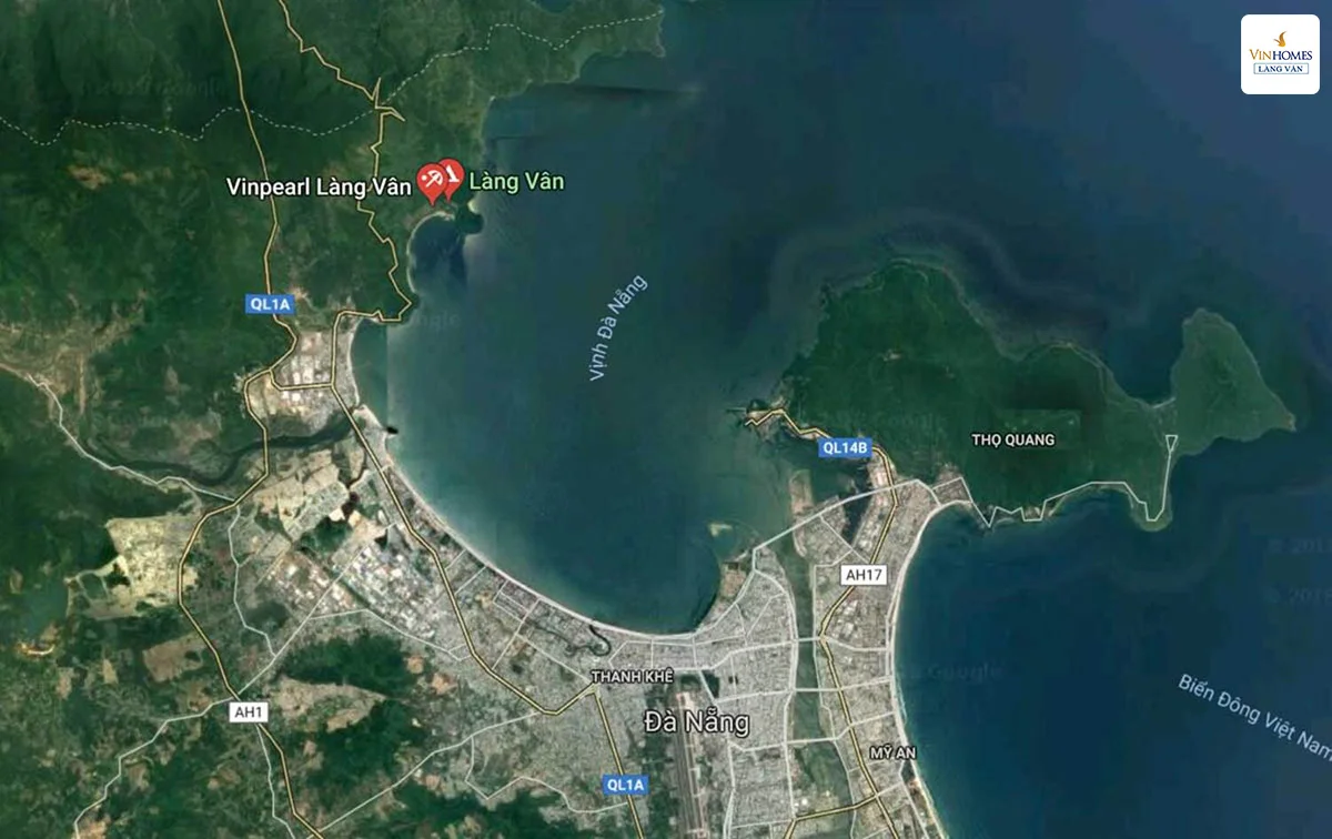 Bản đồ quy hoạch vị trí chiến lược dự án Vinhomes Làng Vân tại quận Liên Chiểu giúp tăng giá bất động sản