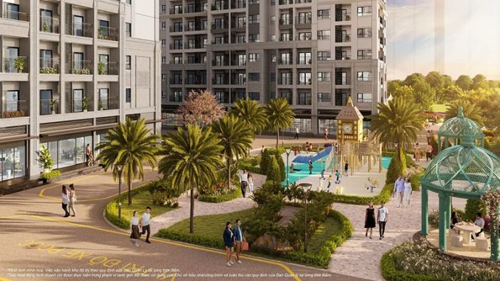 Cảnh quan nội khu phong cách Anh Quốc tại The London Vinhomes Ocean Park