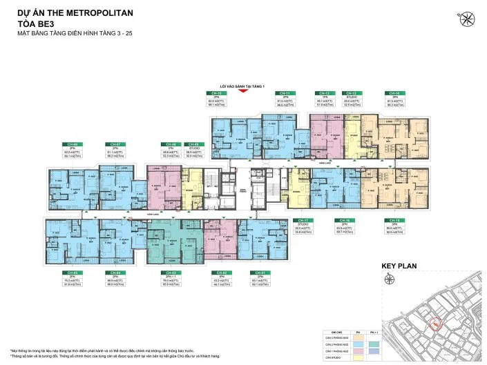 Mặt bằng căn hộ điển hình Tòa BE3 The Beverly Vinhomes Ocean Park